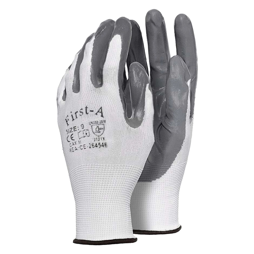 GUANTI IN POLIESTERE/NITRILE Tg. 10 (XL)- 12 coppia  - Senza Marca