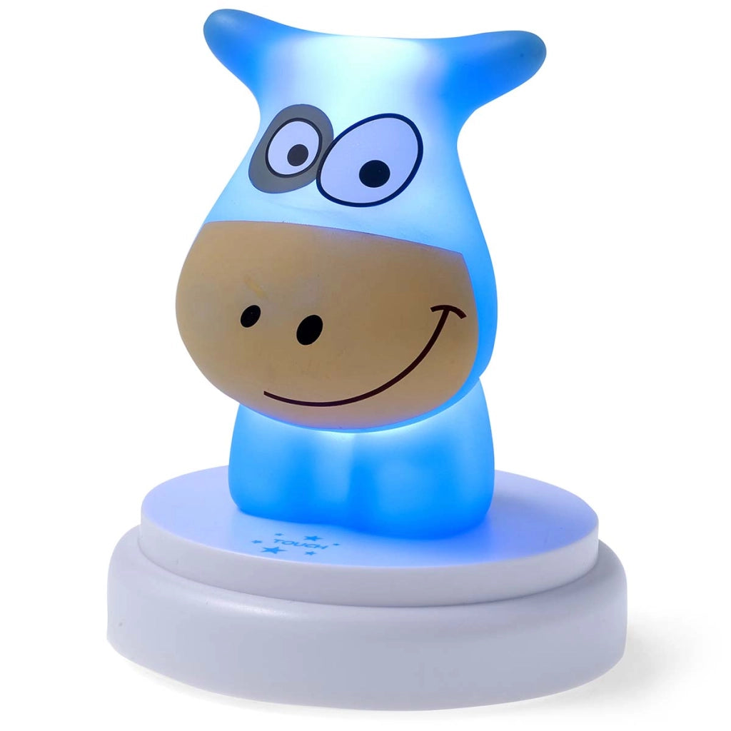 NAUGHTY COW Luce notturna a LED per mucche dal design simpatico Blu Alecto