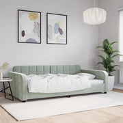 Letto da Giorno Grigio Chiaro 100x190 cm in Velluto 354076