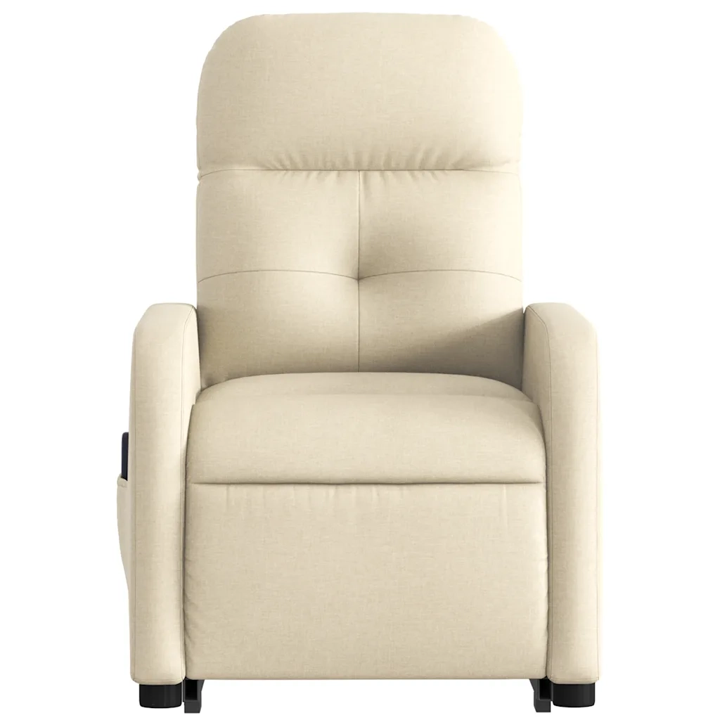 Poltrona Alzapersona Massaggiante Elettrica Crema in Tessuto 3206830