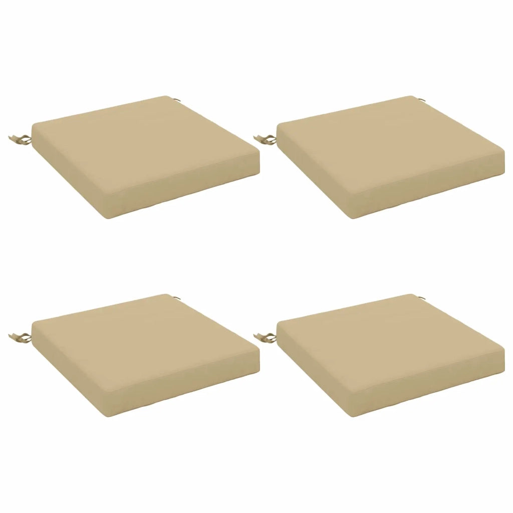 Cuscini per Sedia in 4 Pezzi SOEST 4 pz 100% Poliestere Beige 944482