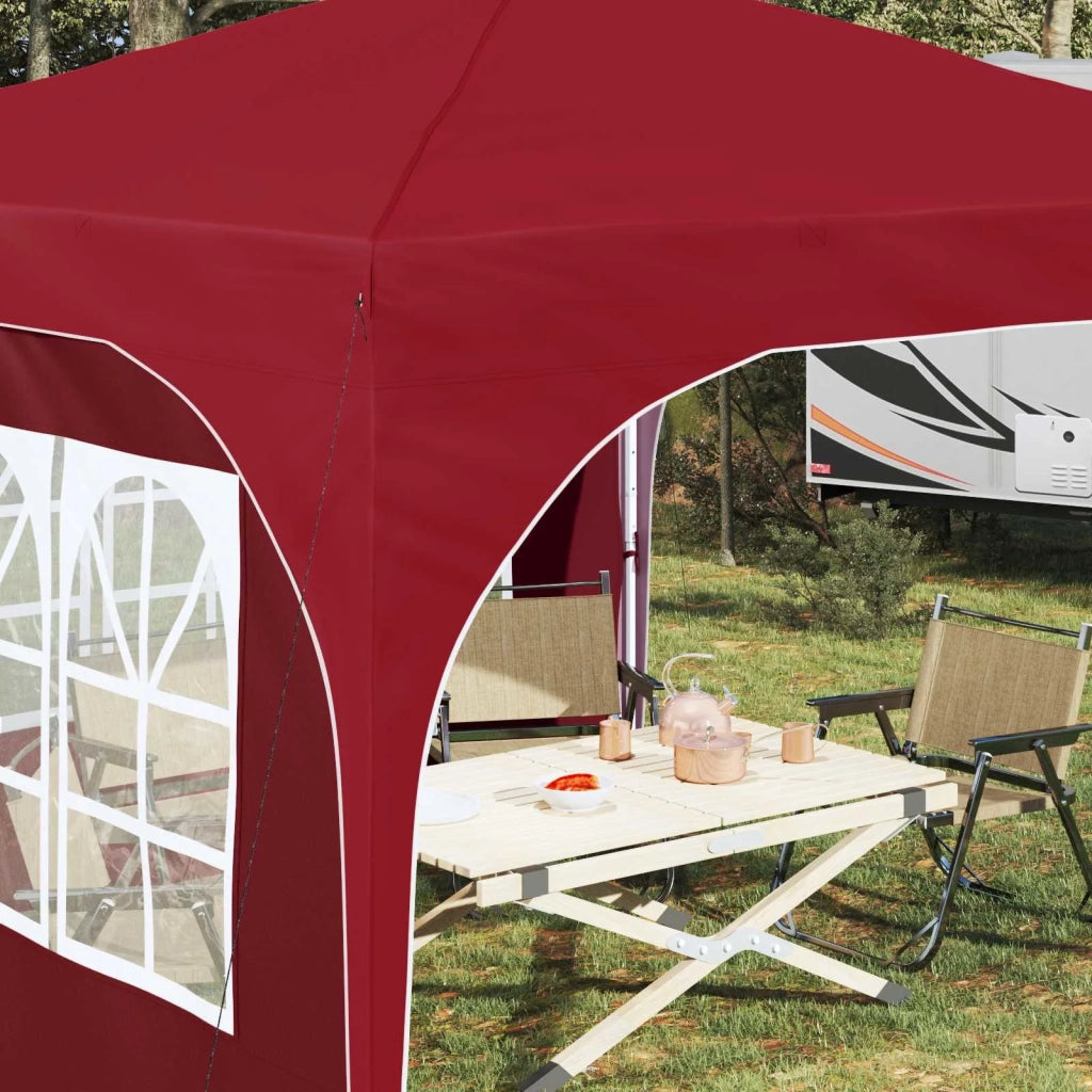 Tenda per feste a pop-up-Gazebo 290 x 290 x 245 cm Borgogna 922938