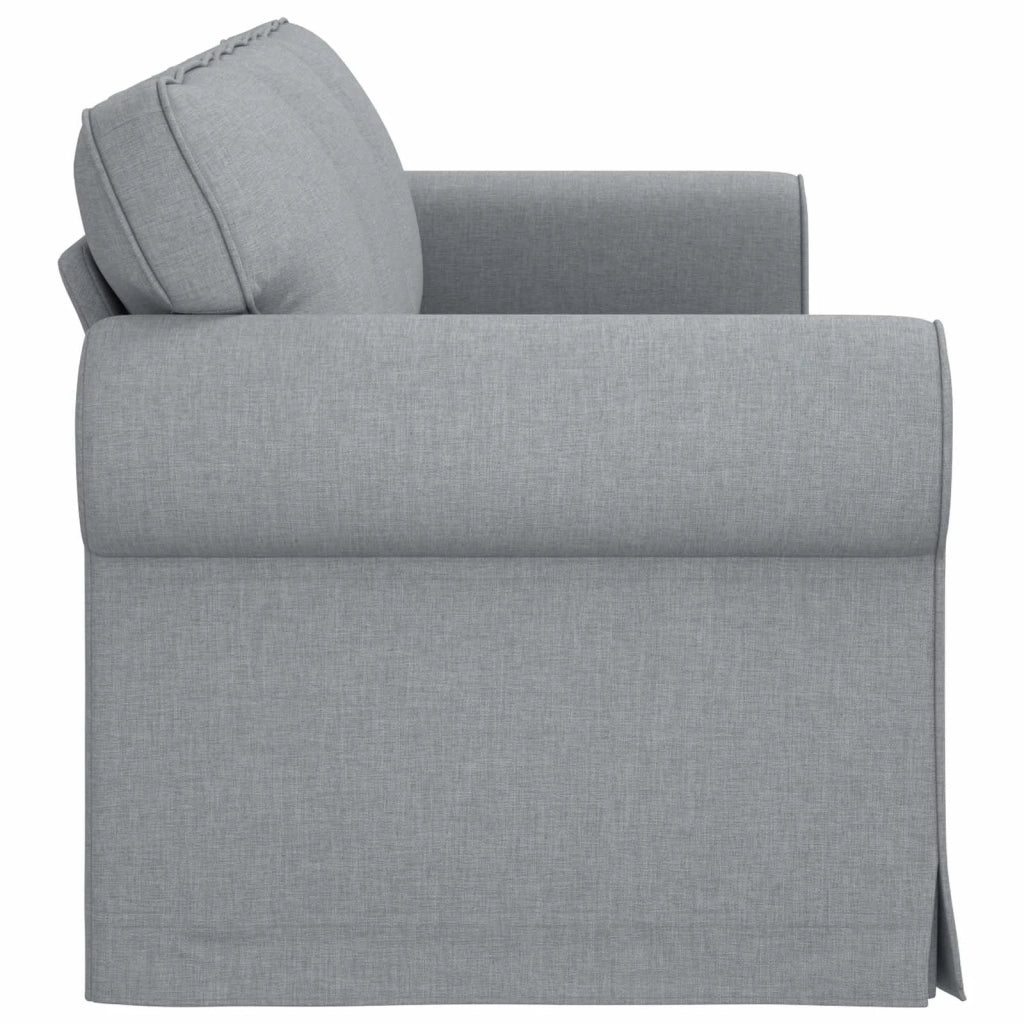 Divano Grigio chiaro 215 x 82 x 80 cm Tessuto