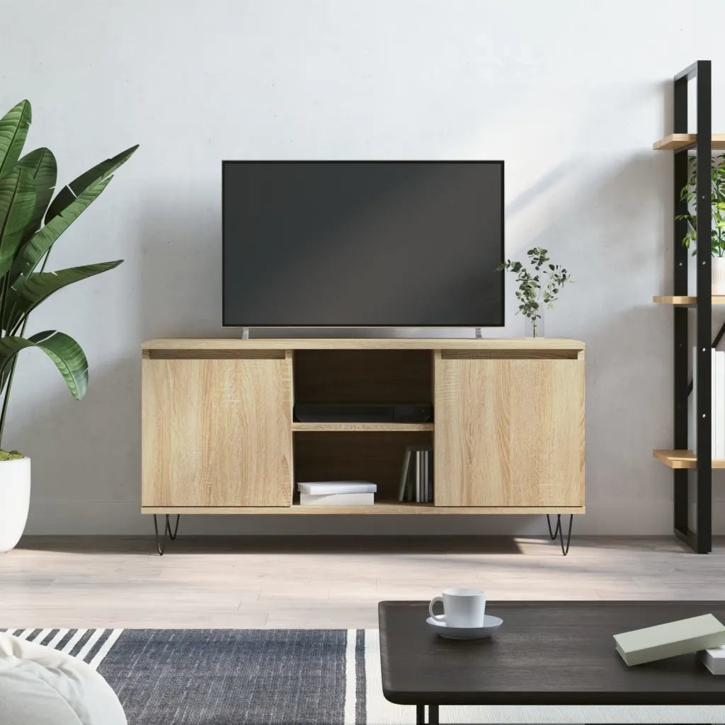 Mobile Porta TV-Mobile per TV-Credenza TV Rovere Sonoma 104x35x50 cm in Legno Multistrato 666692