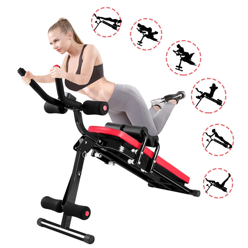 Panca Addominale Pieghevole, Panca Addominale Flessibile 5 in 1 , Attrezzatura per Fitness Verticale Multifunzionale Completamente Compatta