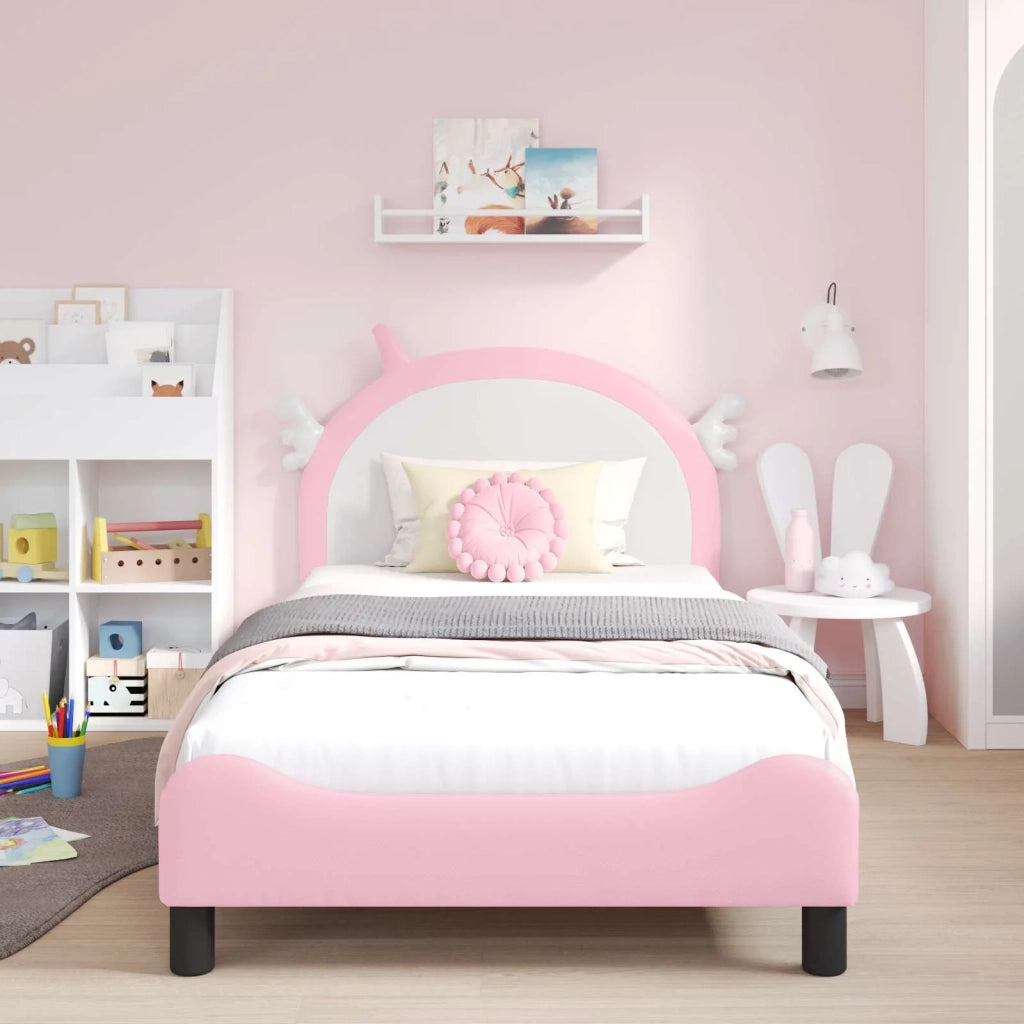 Struttura letto bambini con testata-Giroletto per bambini Rosa 80 x 200 cm PU 326474