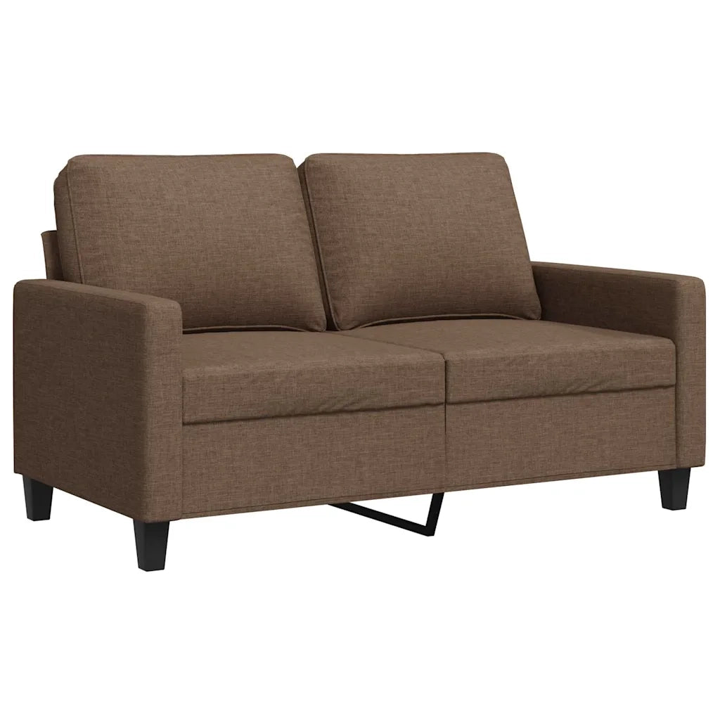 Divano | Divano da soggiorno | Sofa a 2 Posti Marrone 120 cm in Tessuto
