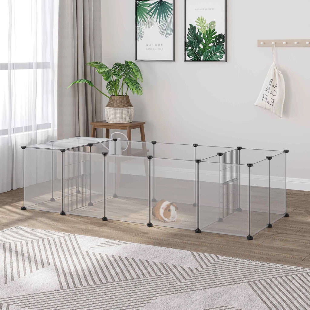 Recinto modulare per piccoli animali 20 pannelli ¨C Xylo ¨C 175x70x45 cm bianco