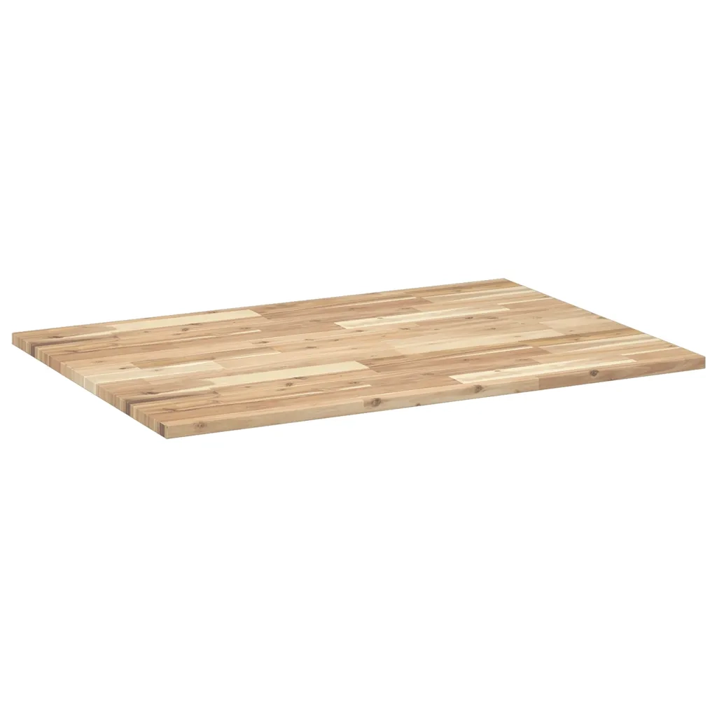Piano Tavolo | Superficie Tavolo | Piano Scrivania Non Trattato 100x70x2cm Legno Massello Acacia
