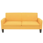 Divano a 3 Posti 180x65x76 cm Giallo 244713