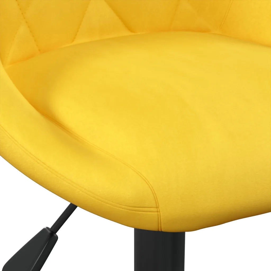 Sgabello da Bar Giallo Senape in Velluto 335345