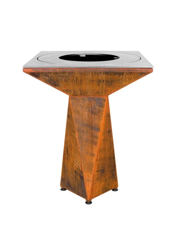 Braciere da giardino, Barbecue con copertura protettiva - G1 Basic corten