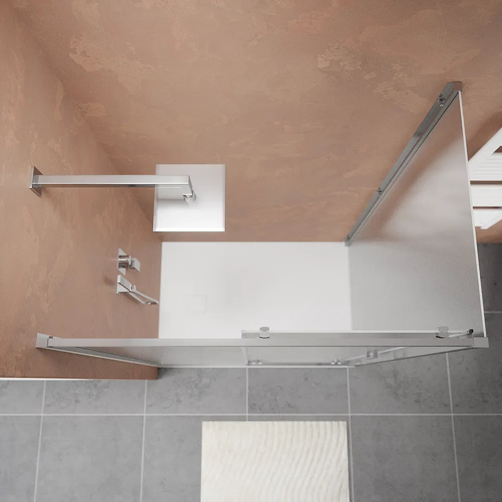 Box doccia 110x90 cm scorrevole vetro 6mm stampato profili cromati h185 | Tonga