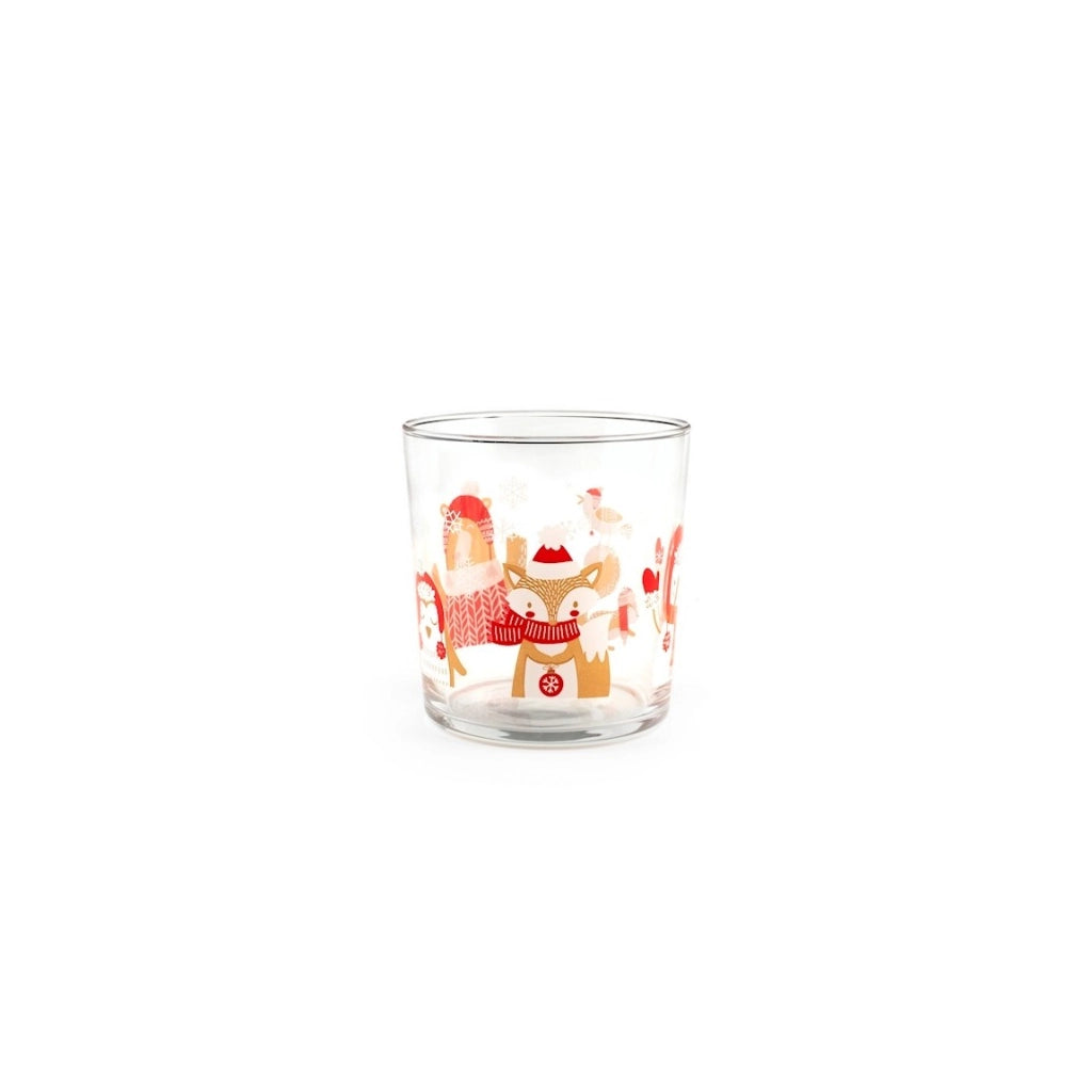 Bicchiere vetro happy christmas cl 35