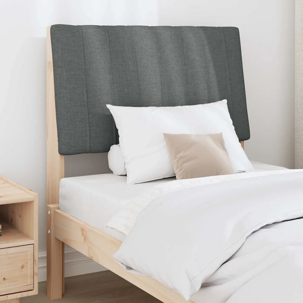 Testiera | Testata imbottita Grigio scuro 75 cm Pino massello