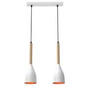Lampada sospensione bianca 2 luci E27 Muza Luminex