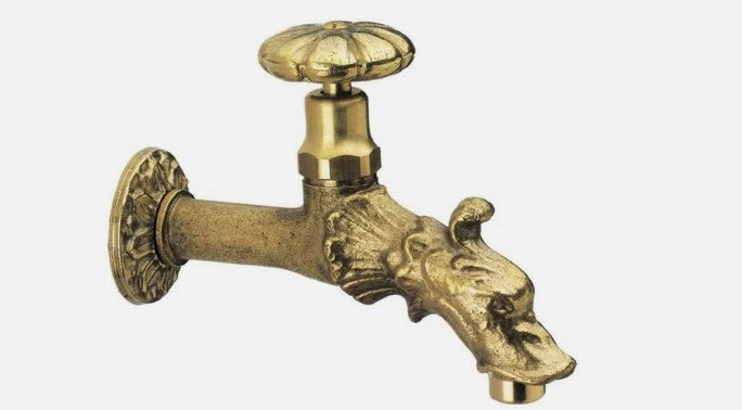 RUBINETTO 1/2 CON MANOPOLA OTTONE PER FONTANE