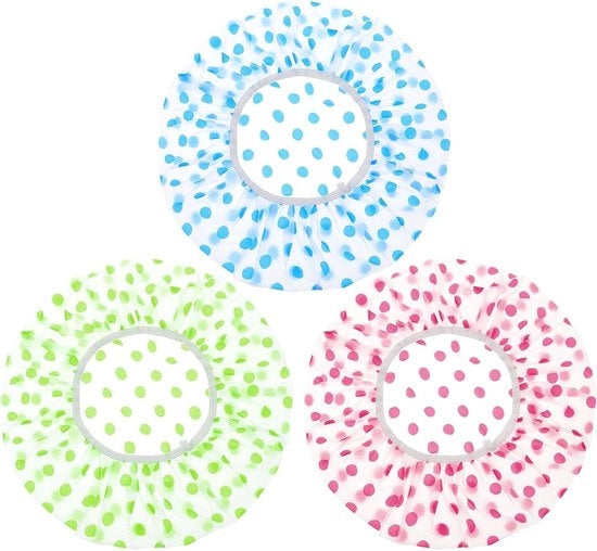 3 set di spugne elastiche riutilizzabili - blu rosso verde - per donne spa e salone .