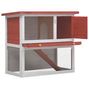 Conigliera per Esterni con 1 Porta Rosso in Legno CFW8527397