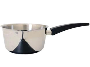 CASSERUOLA INOX CONICA MANICO IN BACHELITE  ø cm 12