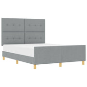 Letto matrimoniale | Letto per adulti | Struttura del letto Grigio chiaro 140 x 200 cm Tessuto