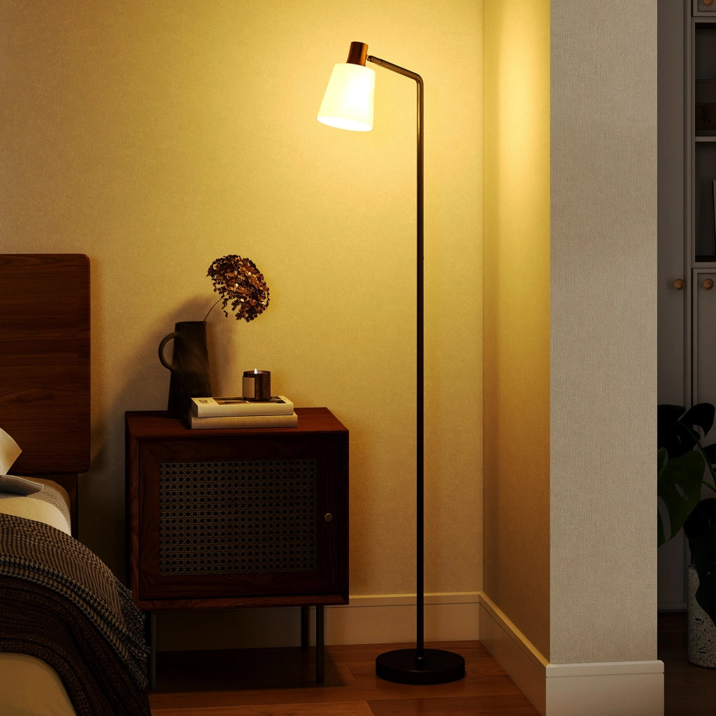 Lampada da Terra LED Regolabile ¨C Xylo ¨C Testa Girevole 350¡ã, 3 Temperature Colore, Nero