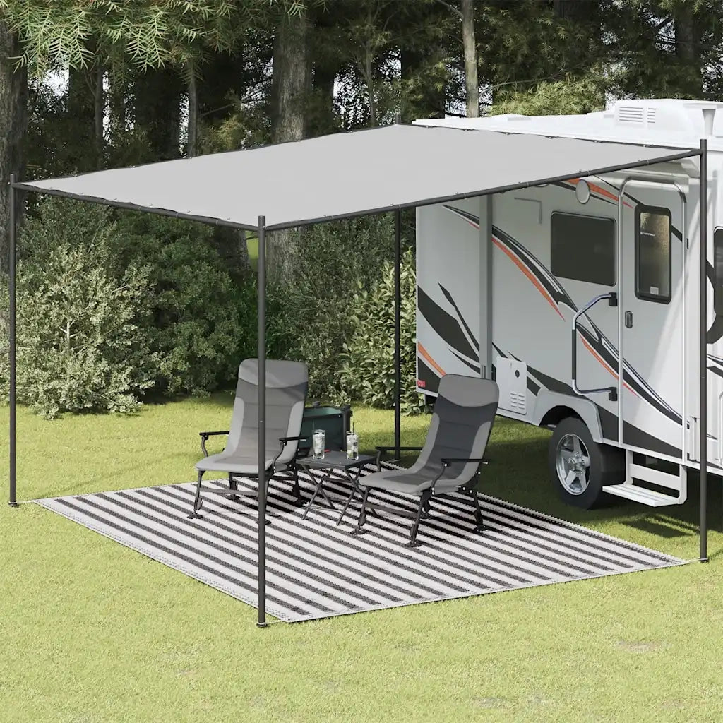 Tappeto da Tenda 300x400 cm Antracite e Bianco 310828