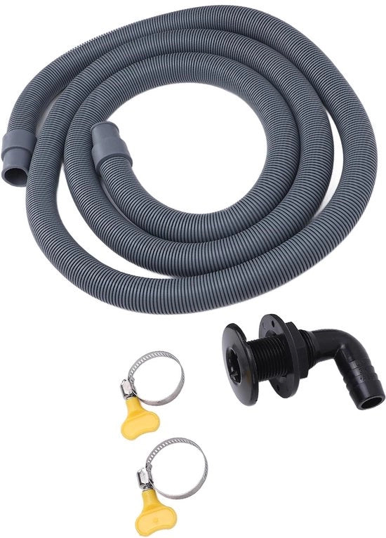 Kit di installazione per pompa di sentina - Seringa 2m con connessione 90° - Adatto per imbarcazioni - Materiale EVA/PE - Flessibile e resistente