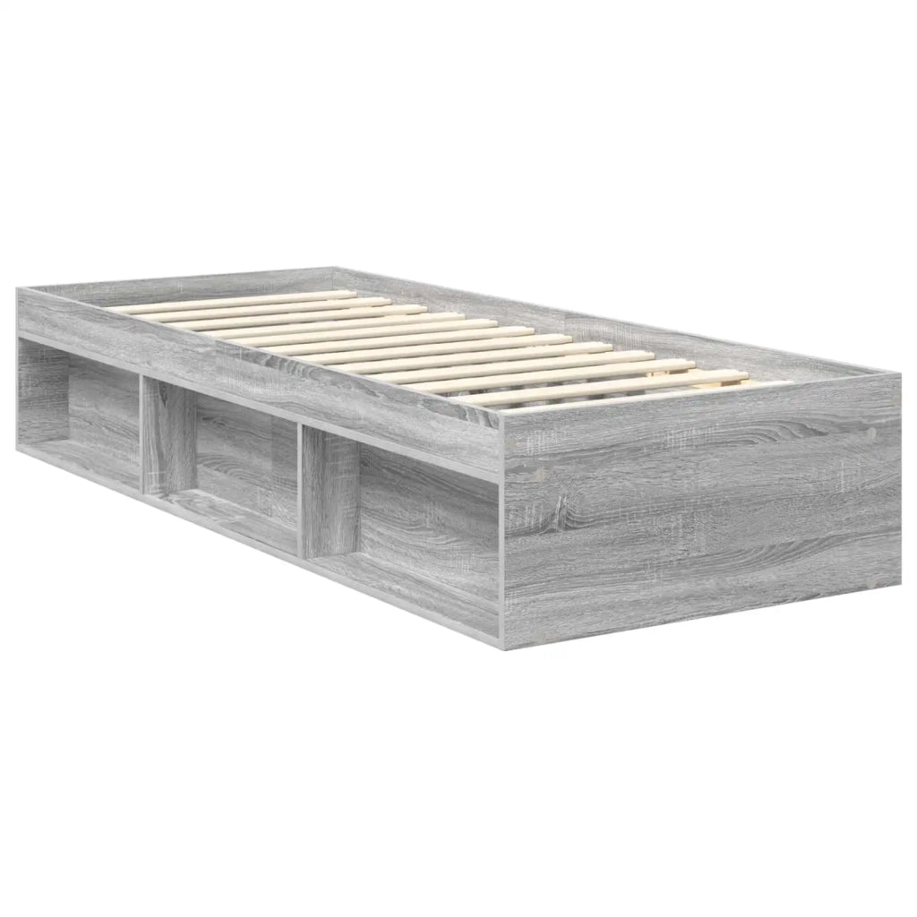 Struttura del letto Grigio Sonoma 75 x 190 cm Pino massello 3409422