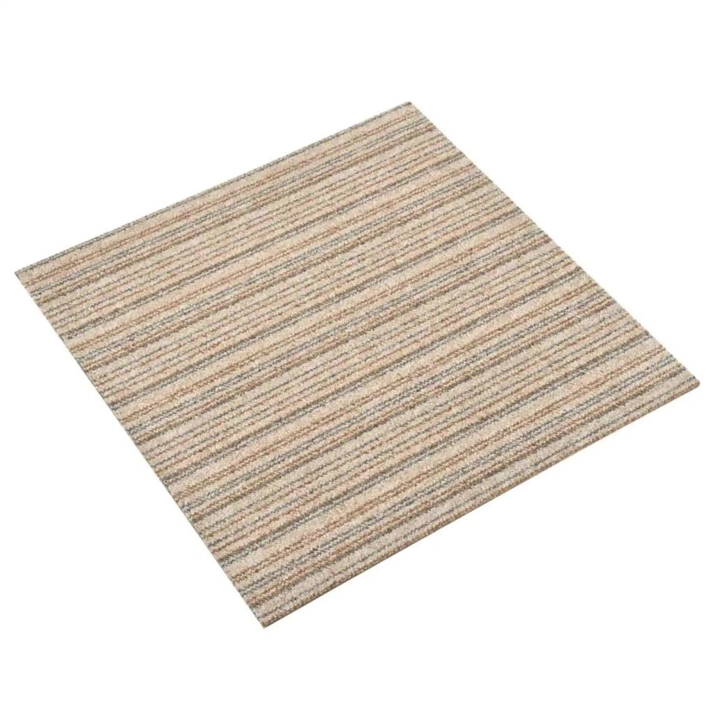 Tappeto 20 pz Beige Striato 50 x 50 cm 100% Polipropilene