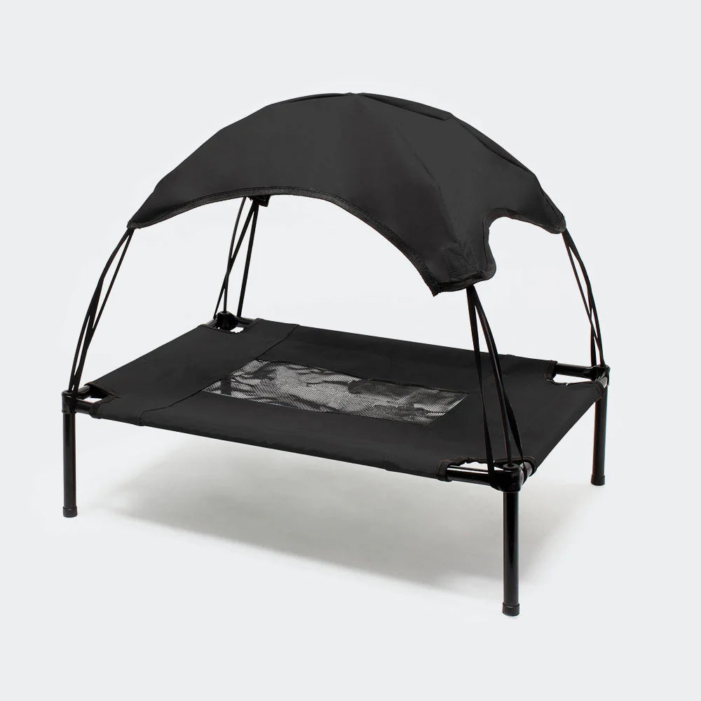 Lettino per cani 60 cm 15 kg max letto rialzato protezione solare S relax nero 16_0000533