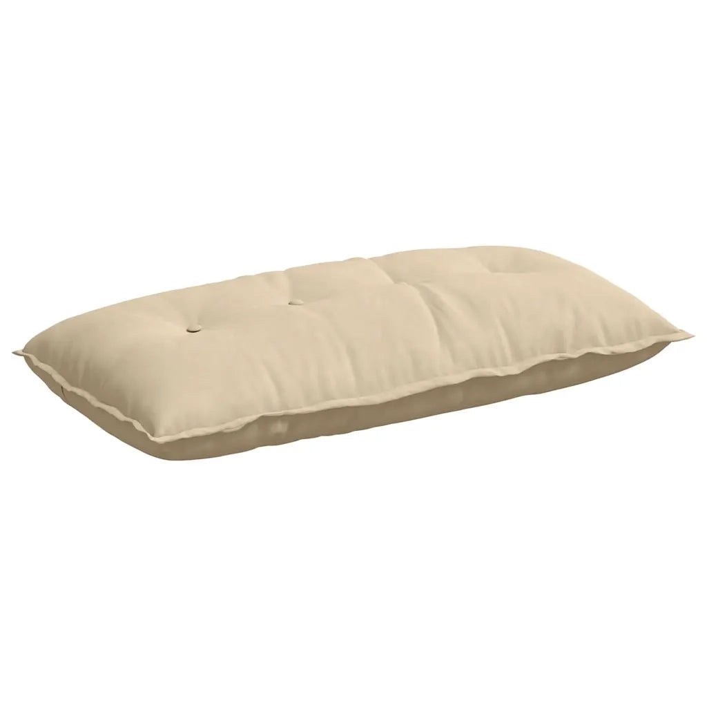 Cuscino per Schiena Crema 100 x 50 cm Tessuto in Microfibra 42014777