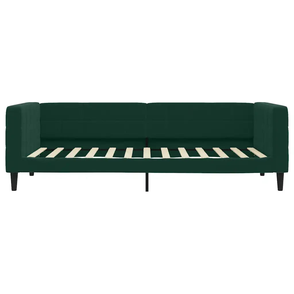 Divano letto | Sof¨¤ letto | Letto singolo Estraibile Verde Scuro 90x200cm Velluto