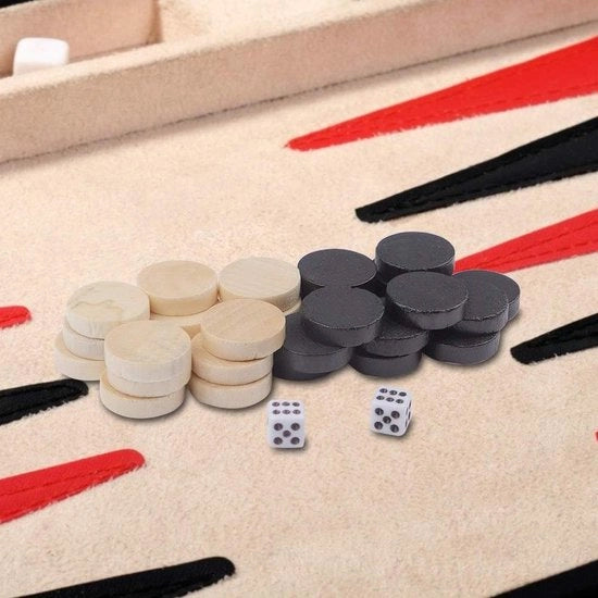 Puntatori in Legno 20mm di Profondità - Piccole Dischi 2cm - Fiches di Scacchi e Backgammon di Ricambio - Tavolo da Gioco con Superficie in Tela 100x - Fiches da Scacchi 15 Cm - Set di Scacchi e Backgammon in Legno 15x
