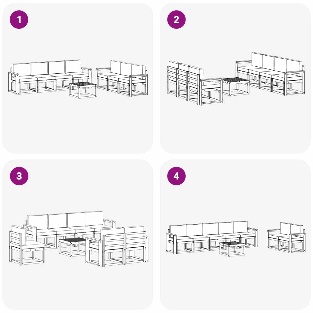 Set di divani da esterno 7 pcs 3387354