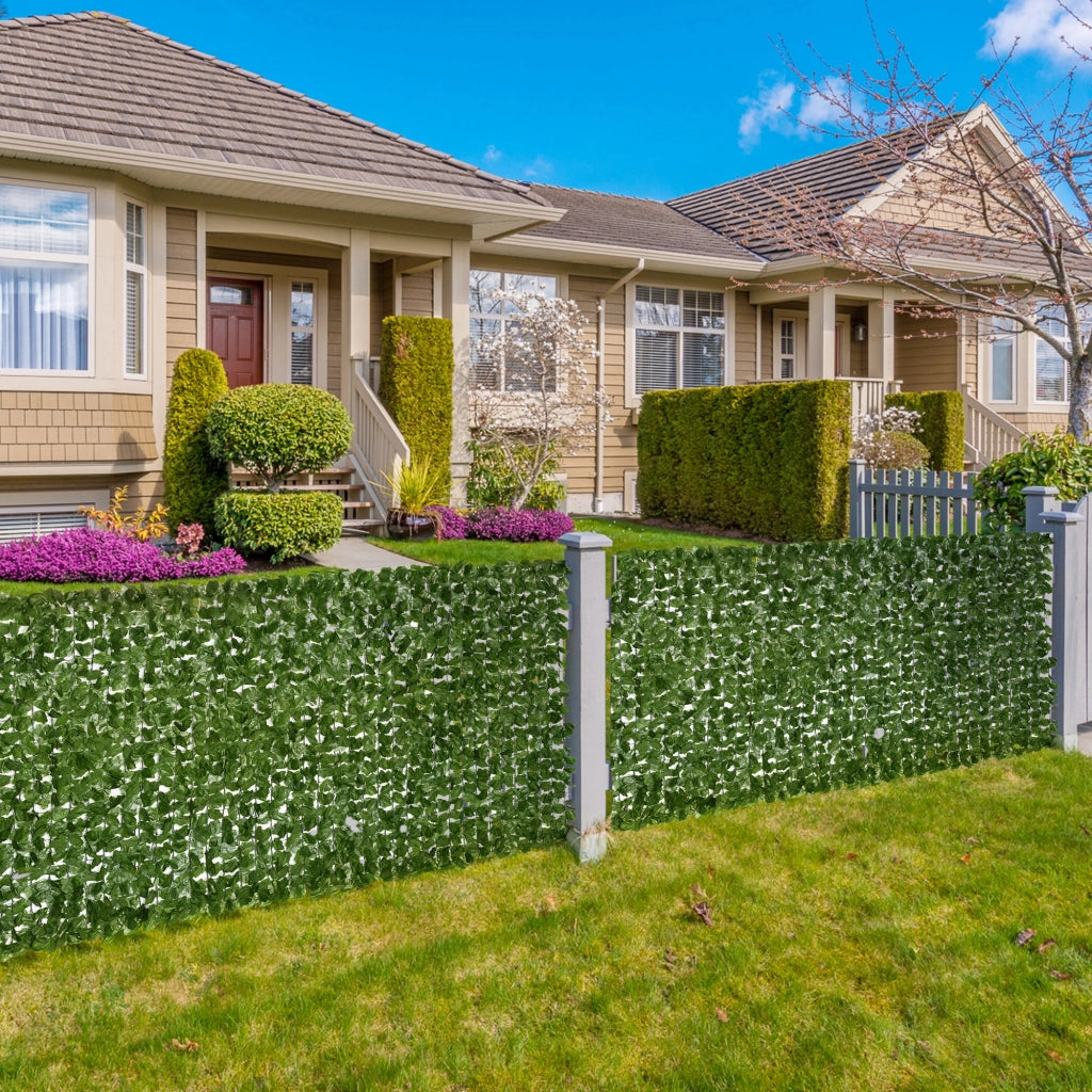 Hedge Artificiale Brise-Vue ¨C Minimal ¨C 3x1 m, Verde Scuro, Anti-UV