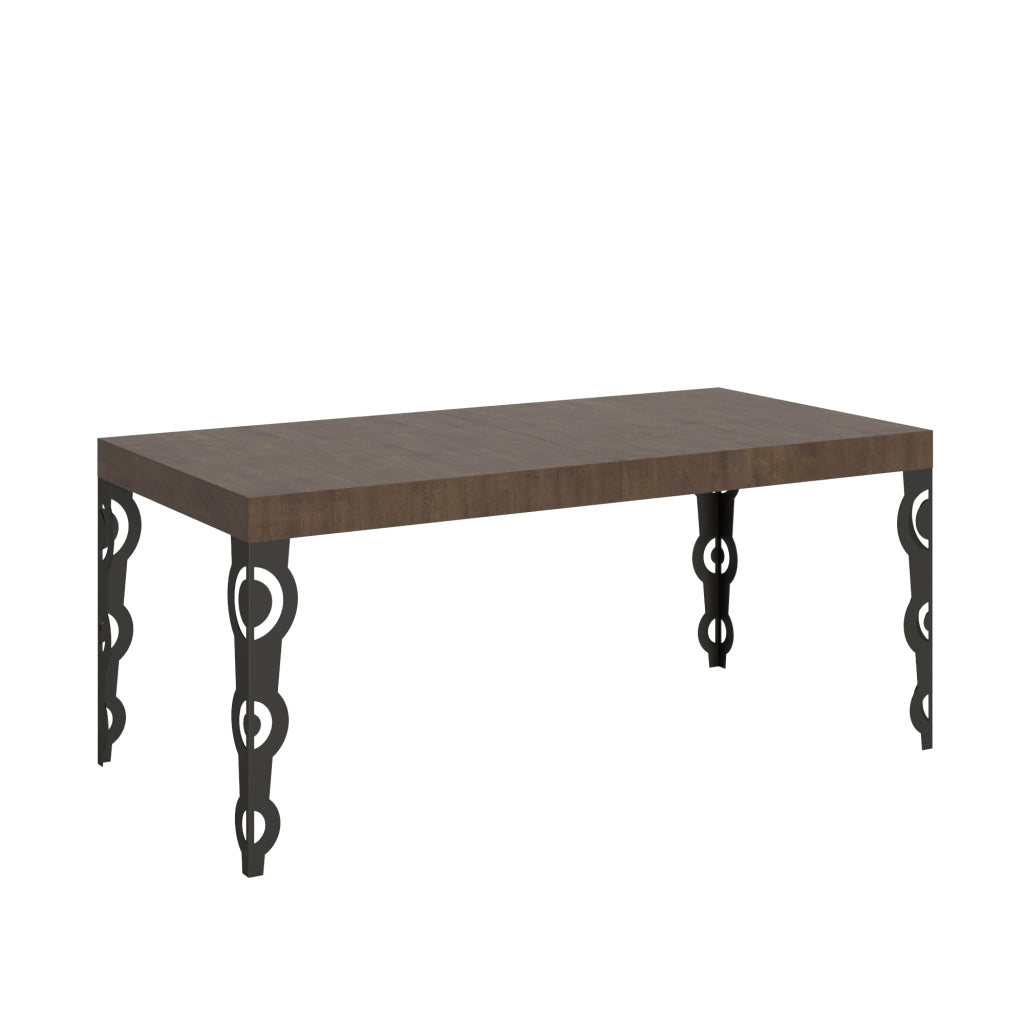 Tavolo allungabile 90x200/460 cm Karayan noce telaio Antracite