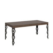 Tavolo allungabile 90x200/460 cm Karayan noce telaio Antracite