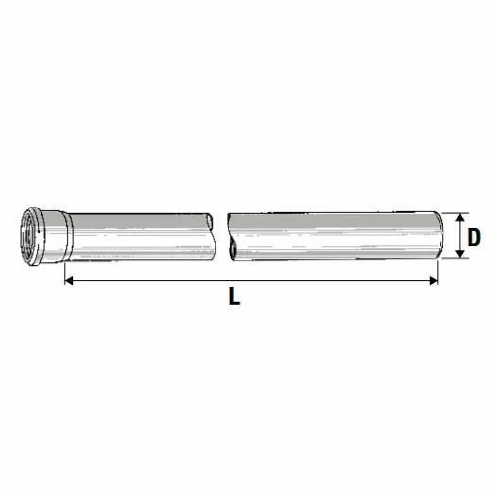 Tubo 1 bicchiere htem d.040 mm.1 000 b08lqxr3q3