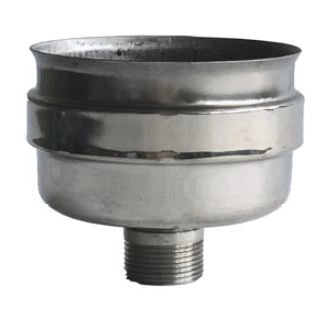 Canna Fumaria - Tappo con scarico condensa Monoparete ACCIAIO INOX AISI 316 -Vari Diametri- ø120