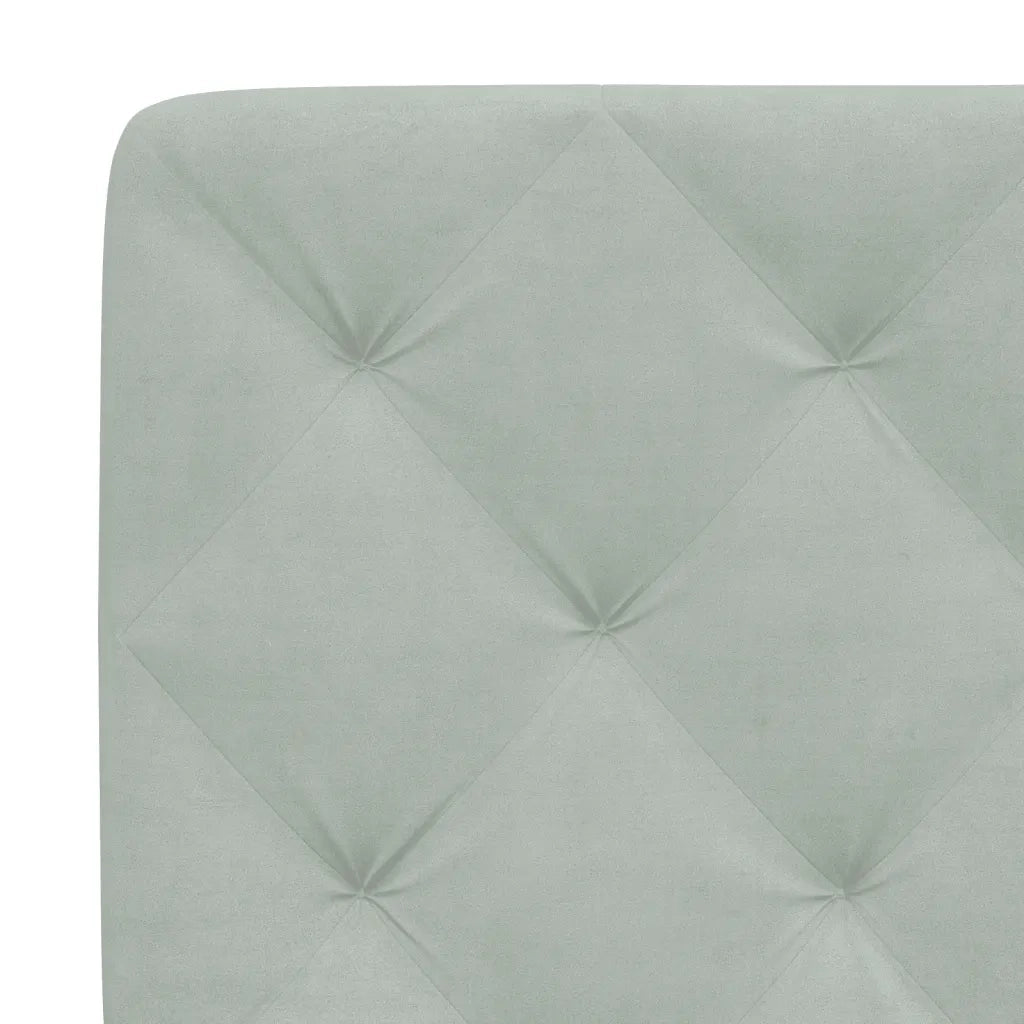 Cuscino Testiera Grigio Chiaro 200 cm in Velluto CFW6328152