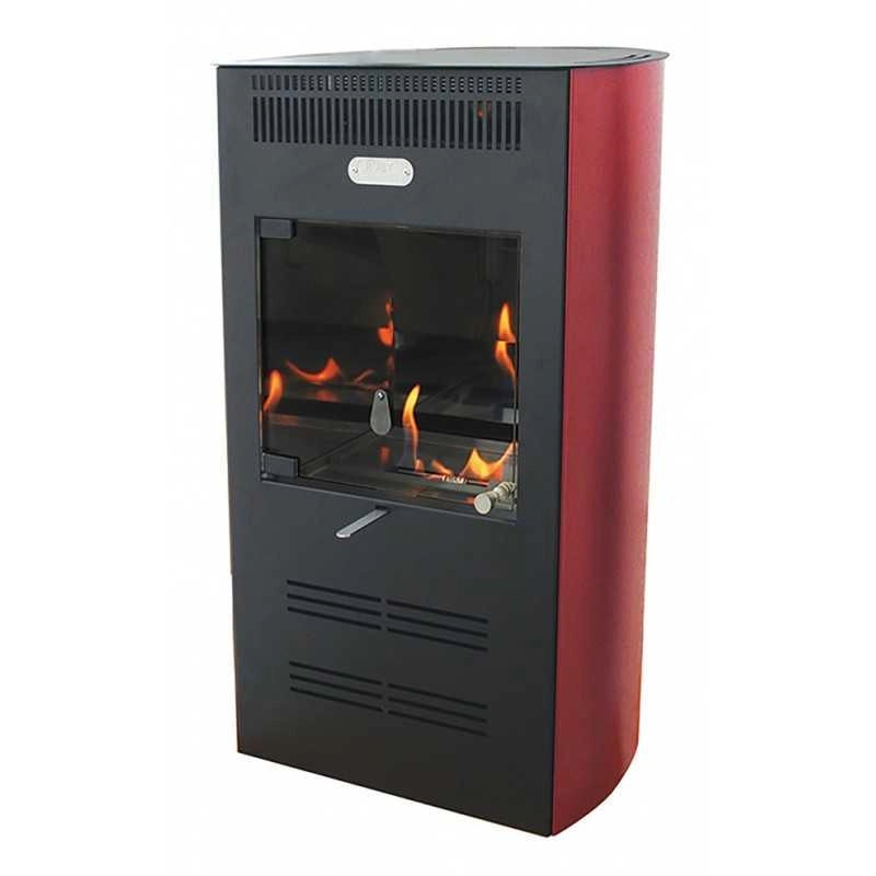 Stufa bioetanolo Elegance Ventilata Bordeaux 3 kW – ventilazione 3 velocità, telecomando – ideale per 30 m2 – Tecno Air System