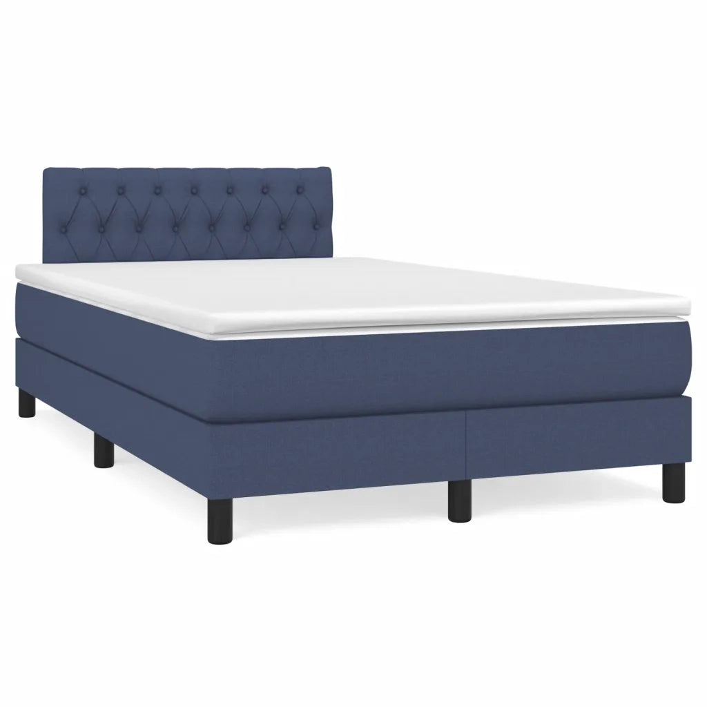 Letto a Molle con Materasso e LED Blu 120x190 cm in Tessuto 3270066