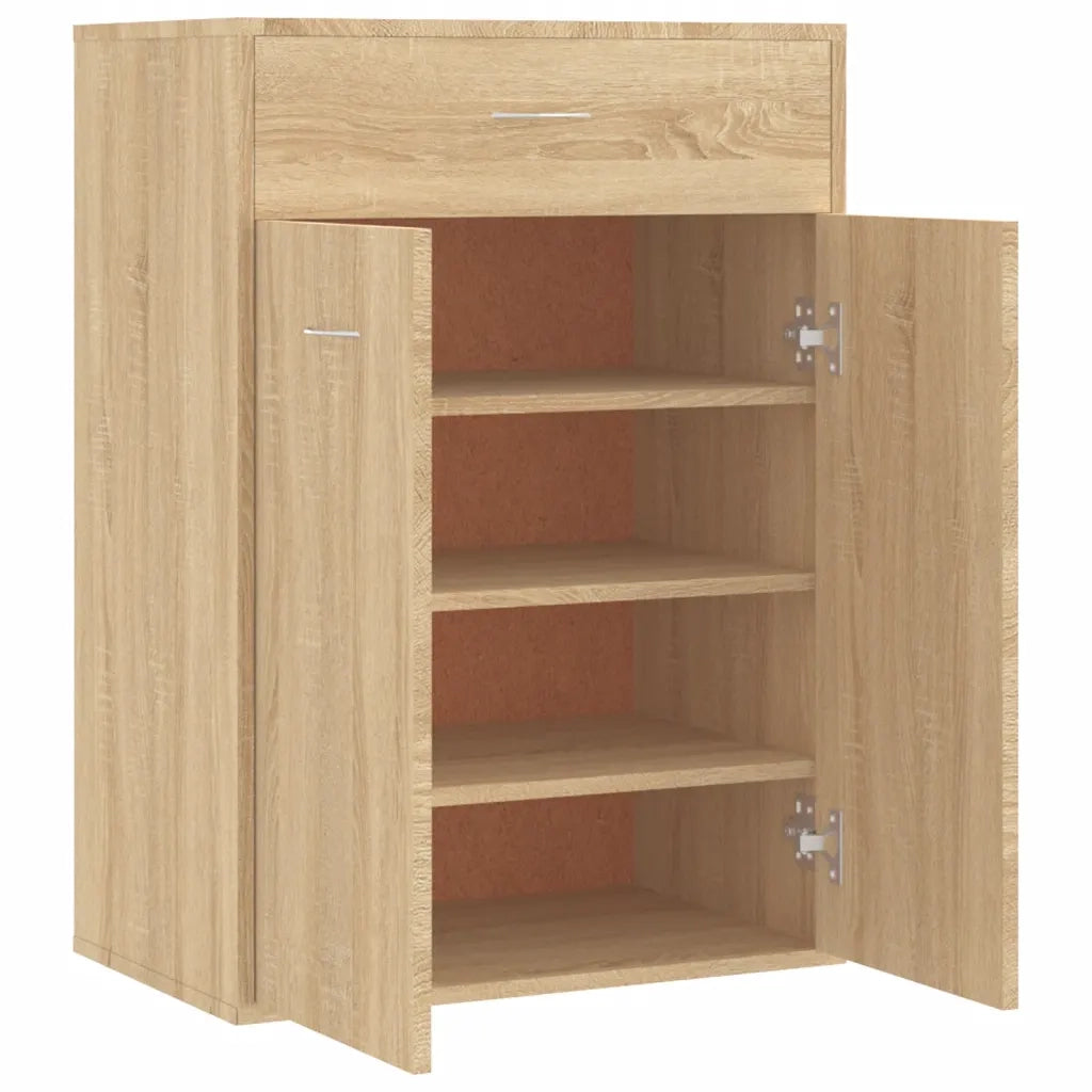 Scarpiera Rovere Sonoma 60x35x84 cm in Legno Multistrato 801074
