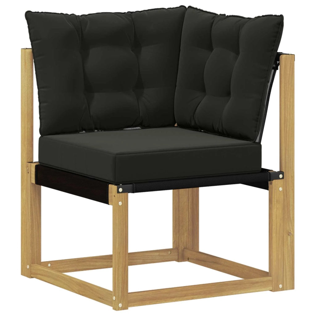 Set di divani da esterno 11 pz Bianco e Nero 3389930
