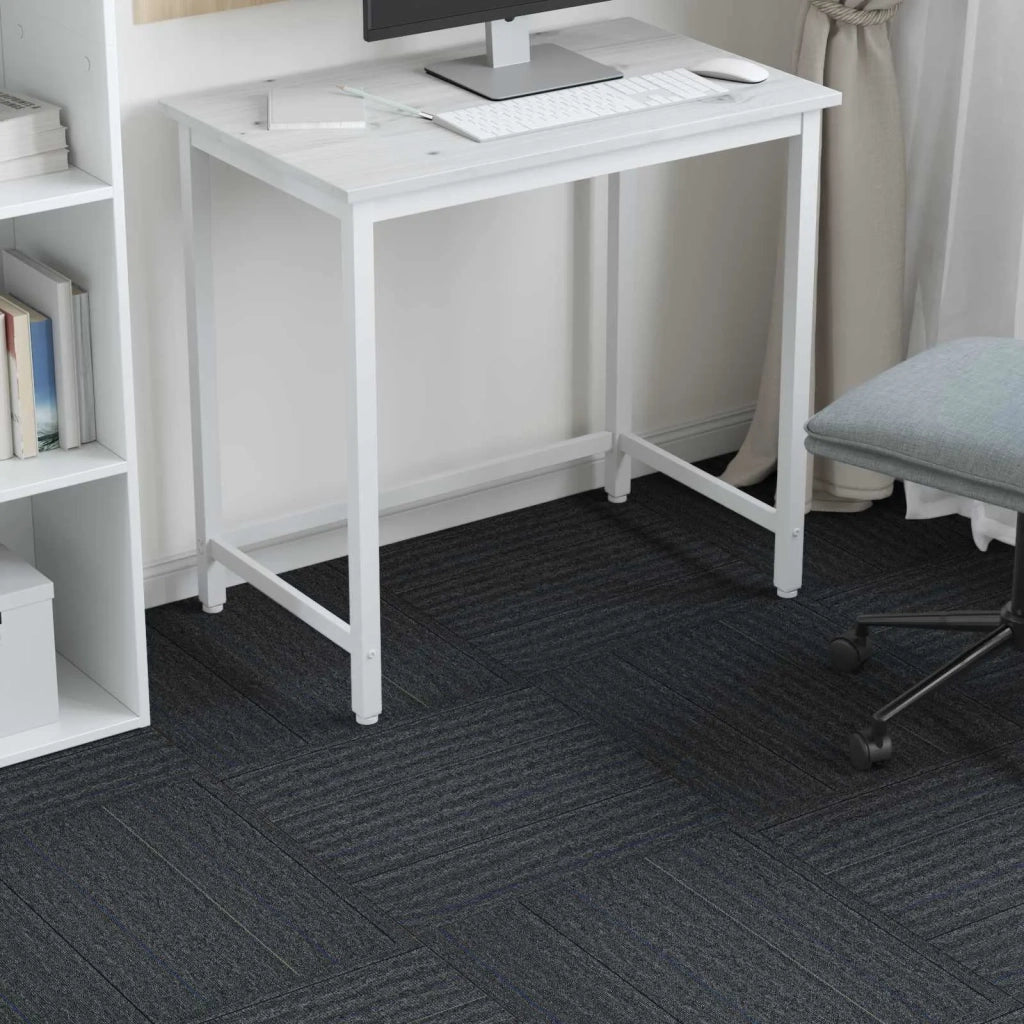 Piastrella per Tappeto Grigio Medio con Strisce 50 x 50 cm 42032443