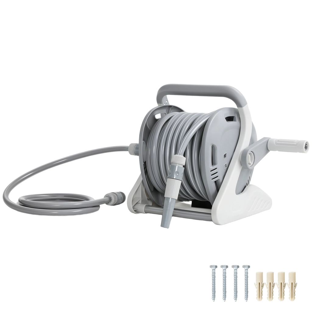 Avvolgitubo per Irrigazione Esterno 20+2 m ¨C zephmum ¨C Grigio ?15 mm