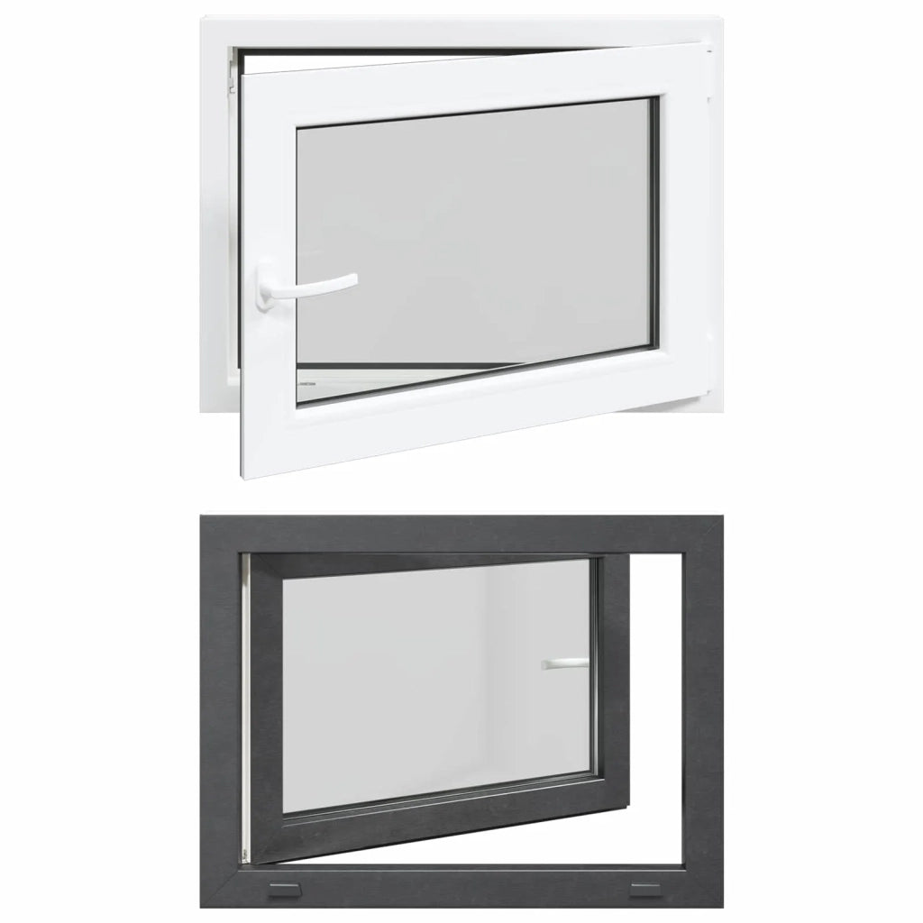 Finestra per Soffitta RISOR 80 x 60 cm PVC e Vetro Antracite CFW4921457
