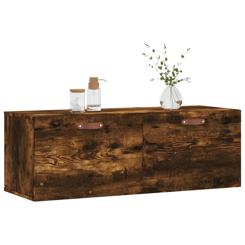 Mobile a Parete Rovere Fumo 100x36,5x35 cm in Legno Multistrato 830113