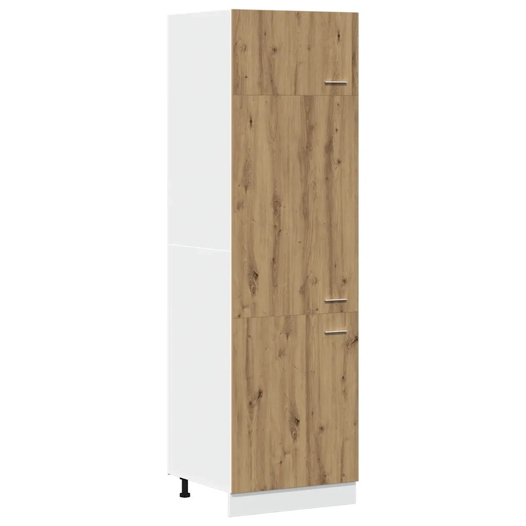 Mobile per Frigo “Lyon” Rovere Artigianale 60x57x207 cm 856126
